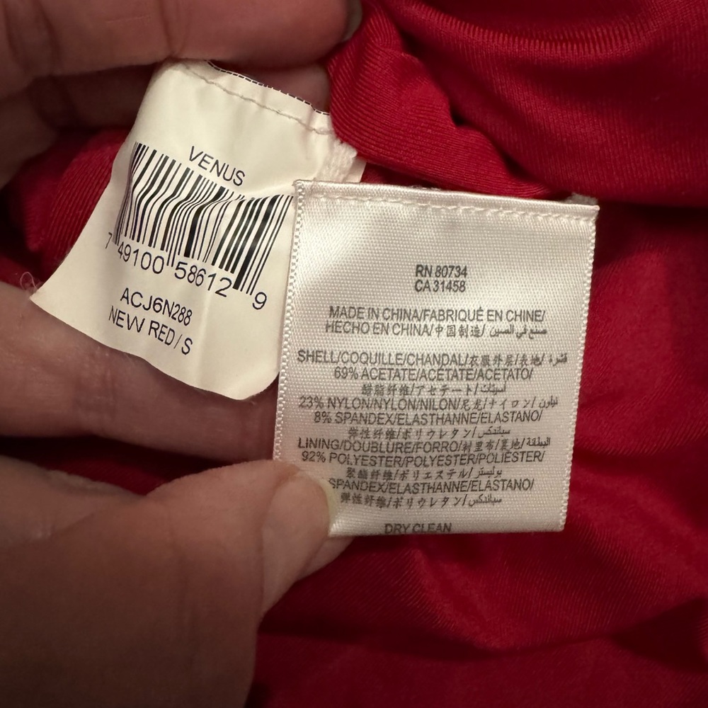 Sexy BCBGMaxAzaria Red Asymetrical BodyCon Dress Sz S - Picture 10 of 12